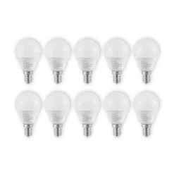 Lindby Led Pærer > LED-pære E14 G45 4,5W 3.000K opal sæt med 10 stk