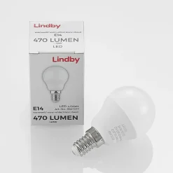 Lindby Led Pærer > LED-pære E14 G45 4,5W 3.000K opal sæt med 10 stk