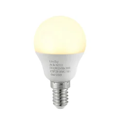 Lindby Led Pærer > LED-pære E14 G45 4,5W 3.000K opal sæt med 2 stk