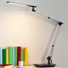 Arbejdsrum/Kontor|Bordlamper ^ Lindby LED-skrivebordslampe Felipe, sort, klemmefod