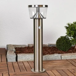 Lindby Solcelle Lampe Med Sensor|Sokkellamper Med Sensor > LED-sokkellampe Antje, bevægelsessensor, IP44