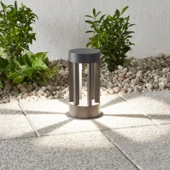 Lindby Terrassebelysning|Sokkellamper > LED-sokkellampe Jordis, 22 cm, antracit, aluminium