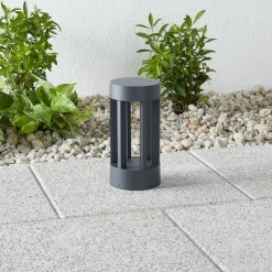 Lindby Terrassebelysning|Sokkellamper > LED-sokkellampe Jordis, 22 cm, antracit, aluminium