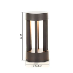 Lindby Terrassebelysning|Sokkellamper > LED-sokkellampe Jordis, 22 cm, antracit, aluminium