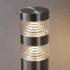Lindby Terrassebelysning|Sokkellamper > LED-sokkellampe Lanea, 40 cm, grå, stål, IP44