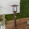 Lindby Sokkellamper Med Sensor|Terrassebelysning > LED-sokkellampe Pavlos, 55 cm, rustfarvet, sensor