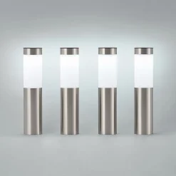Lindby Solcellelamper|Sokkellamper > LED-sokkellampe, sæt med 4, jordspyd, 31 cm, IP44