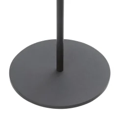 Solcellelamper ^ Lindby LED-solcellegulvlampe Hilario, sort, jern, genopladeligt batteri