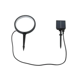 Lindby Dekorationsbelysning|Udendørs Spot > LED-solcellejordspyd Syrene, 18 cm, sort, aluminium