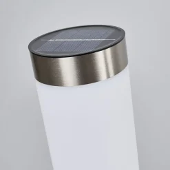 Lindby Solcellelamper|Terrassebelysning > LED-solcellelampe Aleeza, 61 cm, stål, jordspyd