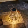 Lindby Dekorationsbelysning|Solcellelamper > LED-solcellelampe Amaria, bambus, Ø 18 cm