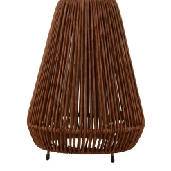 Dekorationsbelysning|Solcellelamper ^ Lindby LED-solcellelampe Amaria, rattan, mørk, Ø 27 cm