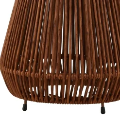 Dekorationsbelysning|Solcellelamper ^ Lindby LED-solcellelampe Amaria, rattan, mørk, Ø 27 cm