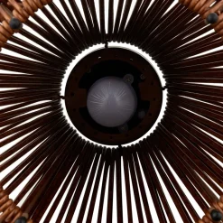 Dekorationsbelysning|Solcellelamper ^ Lindby LED-solcellelampe Amaria, rattan, mørk, Ø 27 cm