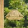 Lindby Udendørs Pendellamper|Solcellelamper > LED-solcellelampe Austas, beige, Ø 50 cm, USB, IP54