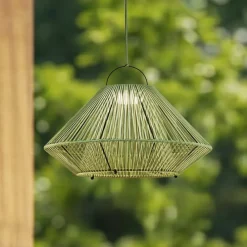 Lindby Udendørs Pendellamper|Solcellelamper > LED-solcellelampe Austas, grøn, Ø 50 cm, USB, IP54