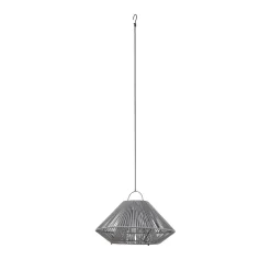 Lindby Udendørs Pendellamper|Solcellelamper > LED-solcellelampe Austas, grå, Ø 50 cm, USB, IP54