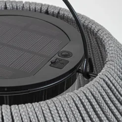 Lindby Udendørs Pendellamper|Solcellelamper > LED-solcellelampe Austas, grå, Ø 50 cm, USB, IP54