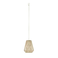 Lindby Udendørs Pendellamper|Solcellelamper > LED-solcellelampe Austas, beige, Ø 32 cm, USB, IP54