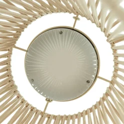 Lindby Udendørs Pendellamper|Solcellelamper > LED-solcellelampe Austas, beige, Ø 32 cm, USB, IP54