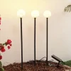 Lindby Solcellelamper|Udendørs Spot > LED-solcellelampe Brindley, sæt med 3, sort, glas
