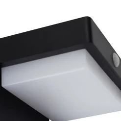 Lindby Solcelle Lampe Med Sensor|Væglampe Med Sensor > LED solcellelampe Eleazar, sort, sensor, dæmpbar