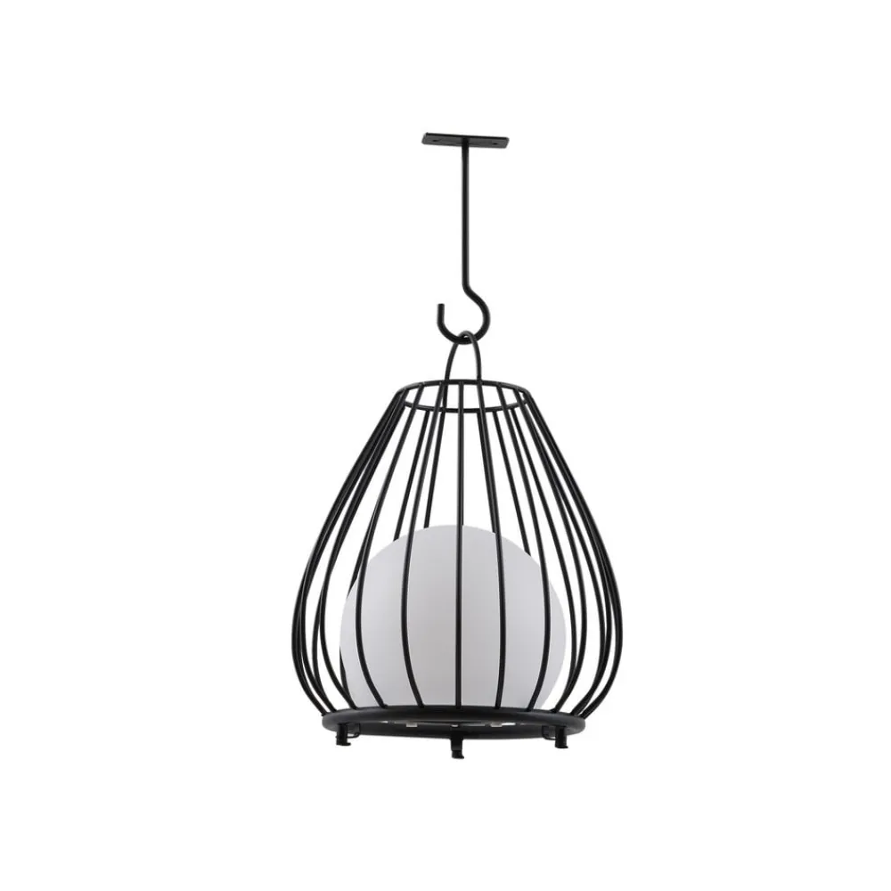 Lindby Dekorationsbelysning|Solcellelamper > LED-solcellelampe Kelda, sort, metal, 38 cm, dæmpbar.