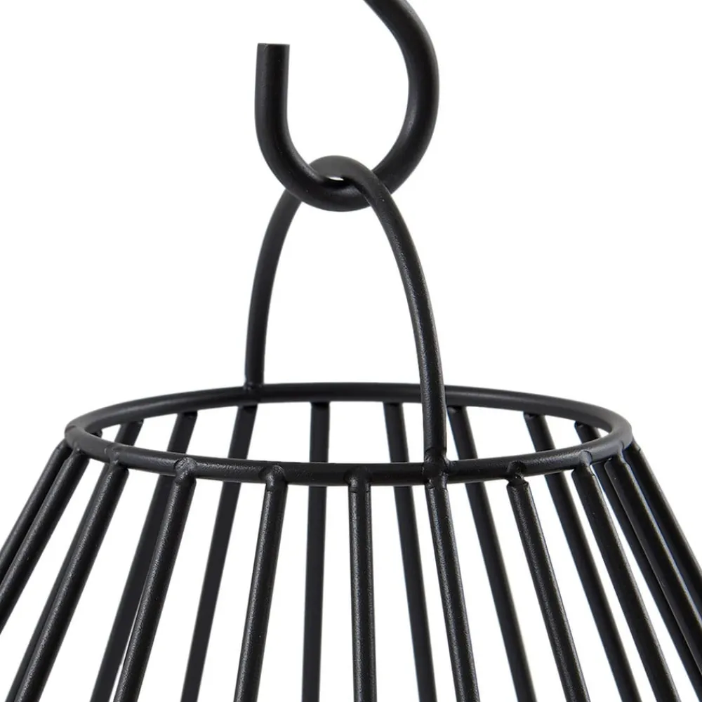 Lindby Dekorationsbelysning|Solcellelamper > LED-solcellelampe Kelda, sort, metal, 38 cm, dæmpbar.