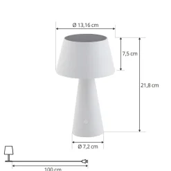 Solcellelamper ^ Lindby LED-solcellelampe Lirinor, hvid, plast, Ø 13 cm