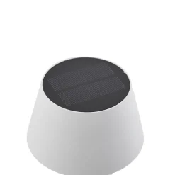 Solcellelamper ^ Lindby LED-solcellelampe Lirinor, hvid, plast, Ø 13 cm