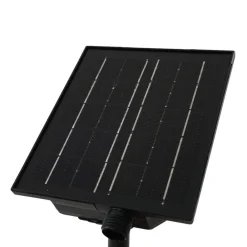 Lindby Dekorationsbelysning|Solcellelamper > LED-solcellelampe Lyris, sort, aluminium, 3.000 K