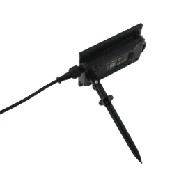 Lindby Dekorationsbelysning > LED-solcellelampe Myric, sæt med 3, sort, aluminium, 3.000K