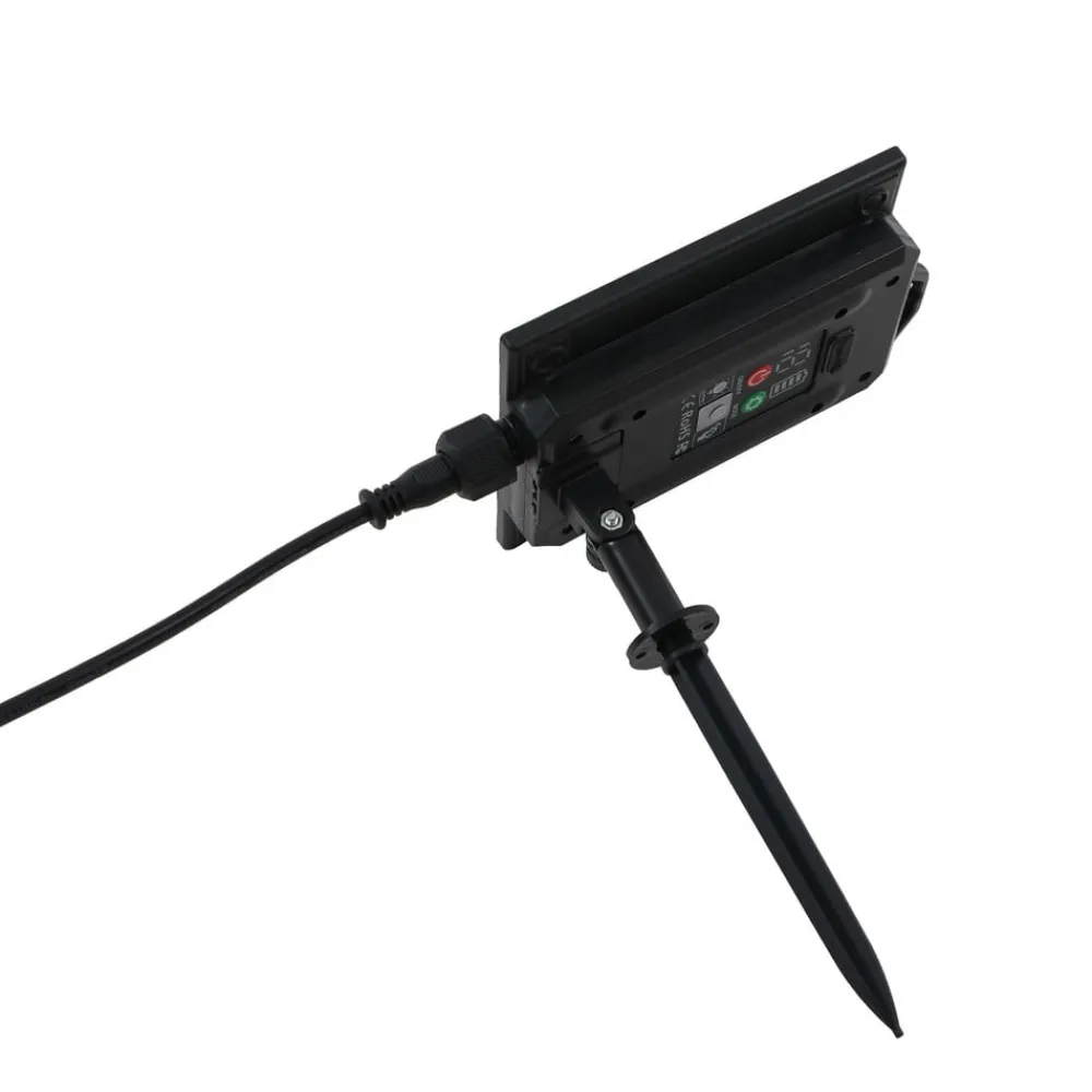 Lindby Dekorationsbelysning > LED-solcellelampe Myric, sæt med 3, sort, aluminium, 3.000K