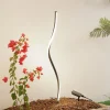 Lindby Solcellelamper|Udendørs Spot > LED-solcellelampe Sabriel, buet, sort, aluminium, 3000K