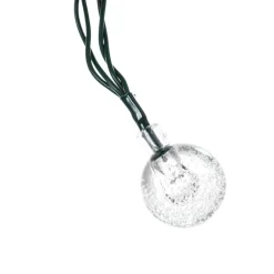 Dekorationsbelysning|Julepynt ^ Lindby LED solcellelyskæde Mionel, kugler, 30-flg., 635cm