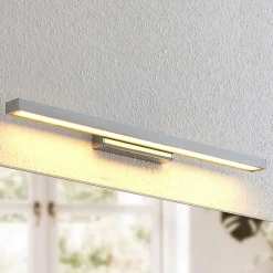 Lindby Væg- Og Spejllamper|Væglamper > LED-spejllampe Alenia, 60 cm, krom, aluminium, IP44