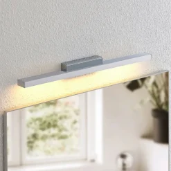 Lindby Væg- Og Spejllamper|Væglamper > LED-spejllampe Alenia, 60 cm, krom, aluminium, IP44