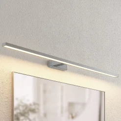 Væg- Og Spejllamper|Væglamper ^ Lindby LED-spejllampe Jukka, 120 cm, krom, metal, IP44