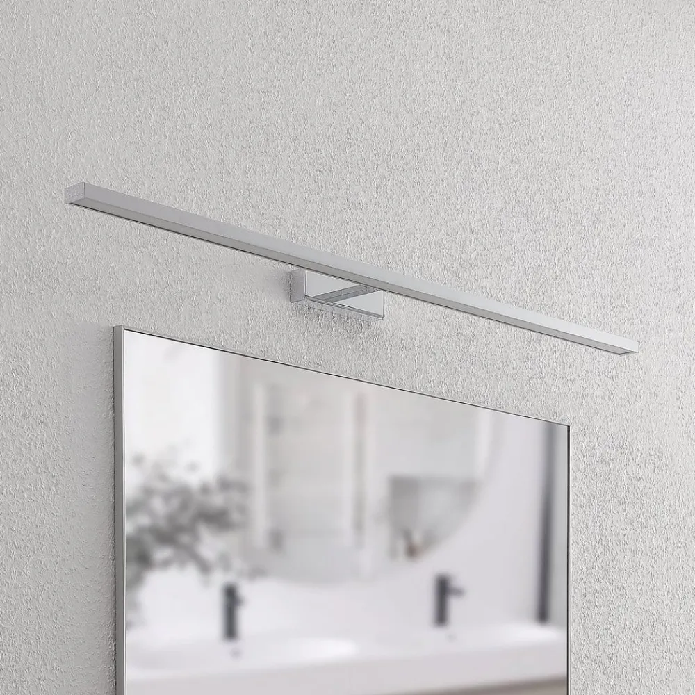 Væg- Og Spejllamper|Væglamper ^ Lindby LED-spejllampe Jukka, 120 cm, krom, metal, IP44