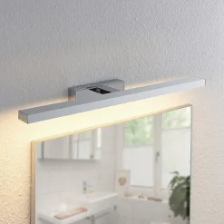 Lindby Væglamper > LED-spejllampe Jukka, 60 cm, krom, metal, IP44