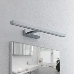Lindby Væglamper > LED-spejllampe Jukka, 60 cm, krom, metal, IP44