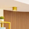Lindby Loftlamper|Spotlights > LED-spotlight Nivoria, Ø 12 cm, guldfarvet, metal