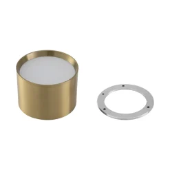 Lindby Loftlamper|Spotlights > LED-spotlight Nivoria, Ø 12 cm, guldfarvet, metal