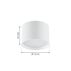 Lindby Loftlamper|Pendellamper > LED-spotlight Nivoria, Ø 12 cm, 15 W, hvid, metal