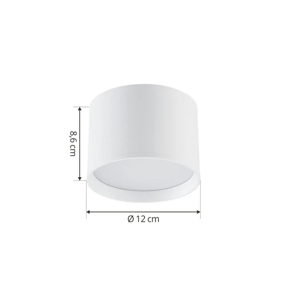 Lindby Loftlamper|Pendellamper > LED-spotlight Nivoria, Ø 12 cm, 15 W, hvid, metal