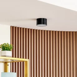 Lindby Gang|Loftlamper > LED-spotlight Nivoria, 11 x 7 cm, sort, metal
