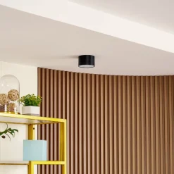 Lindby Gang|Loftlamper > LED-spotlight Nivoria, 11 x 7 cm, sort, metal