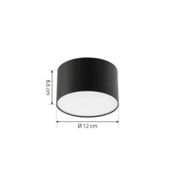 Lindby Gang|Loftlamper > LED-spotlight Nivoria, 11 x 7 cm, sort, metal