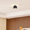 Lindby Gang|Loftlamper > LED-spotlight Nivoria, 11 x 9 cm, sort, metal