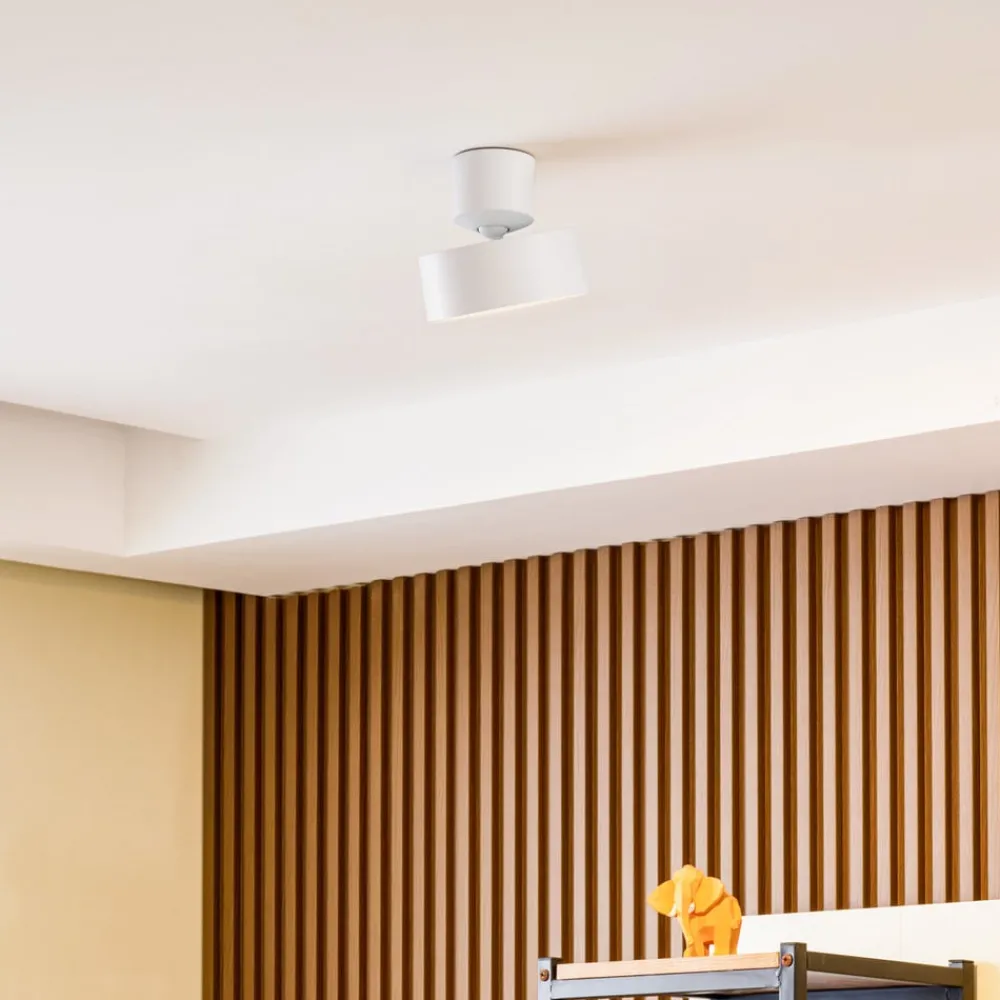 Gang|Loftlamper ^ Lindby LED-spotlight Nivoria, Ø 14 cm, hvid, drejelig